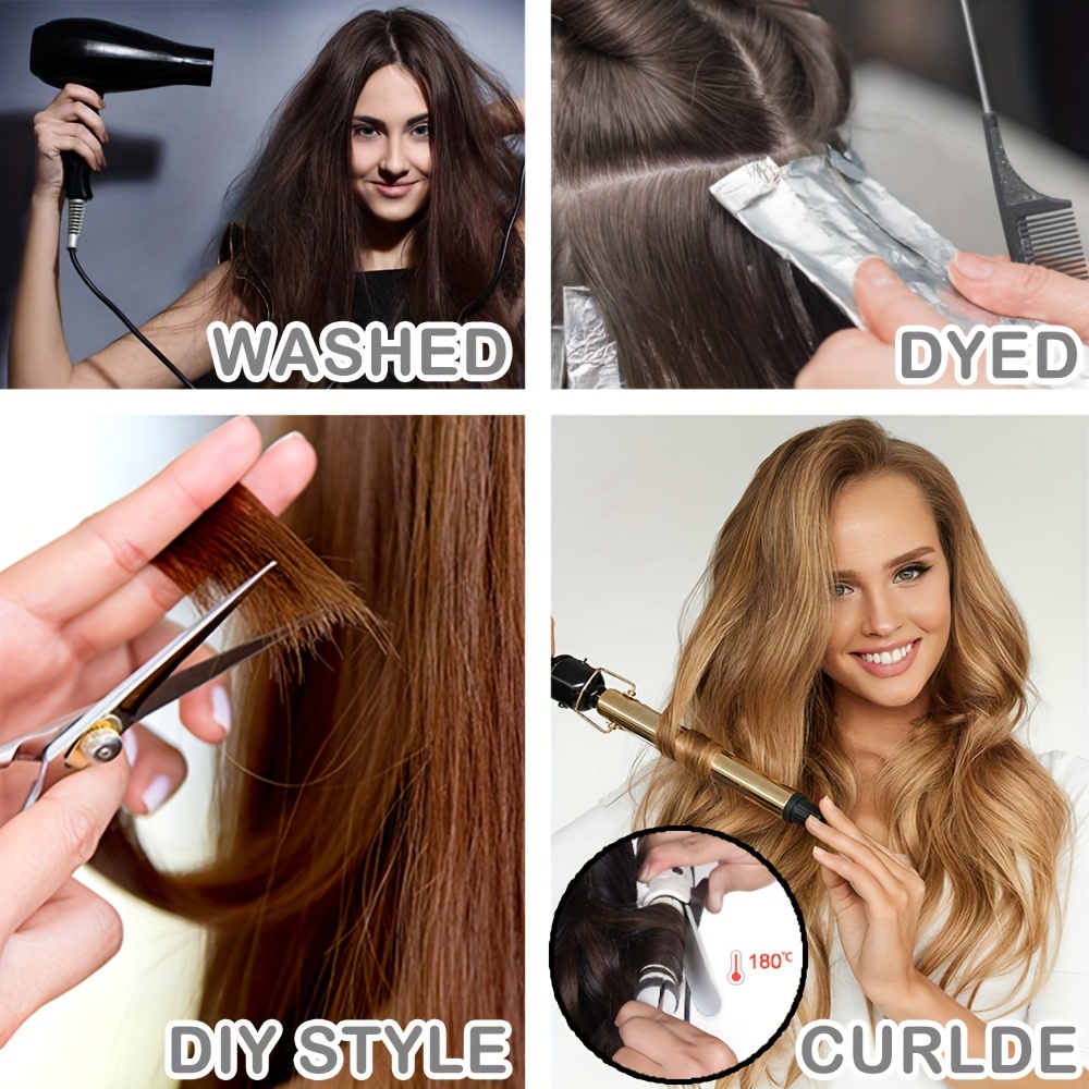 clip in hair extensions synthetic   22 inch 185g 4pcs 11clips clip in synthetic hair coloured   long     hairpieces for women use for daily party wedding   to add volumn to show your beauty details 8