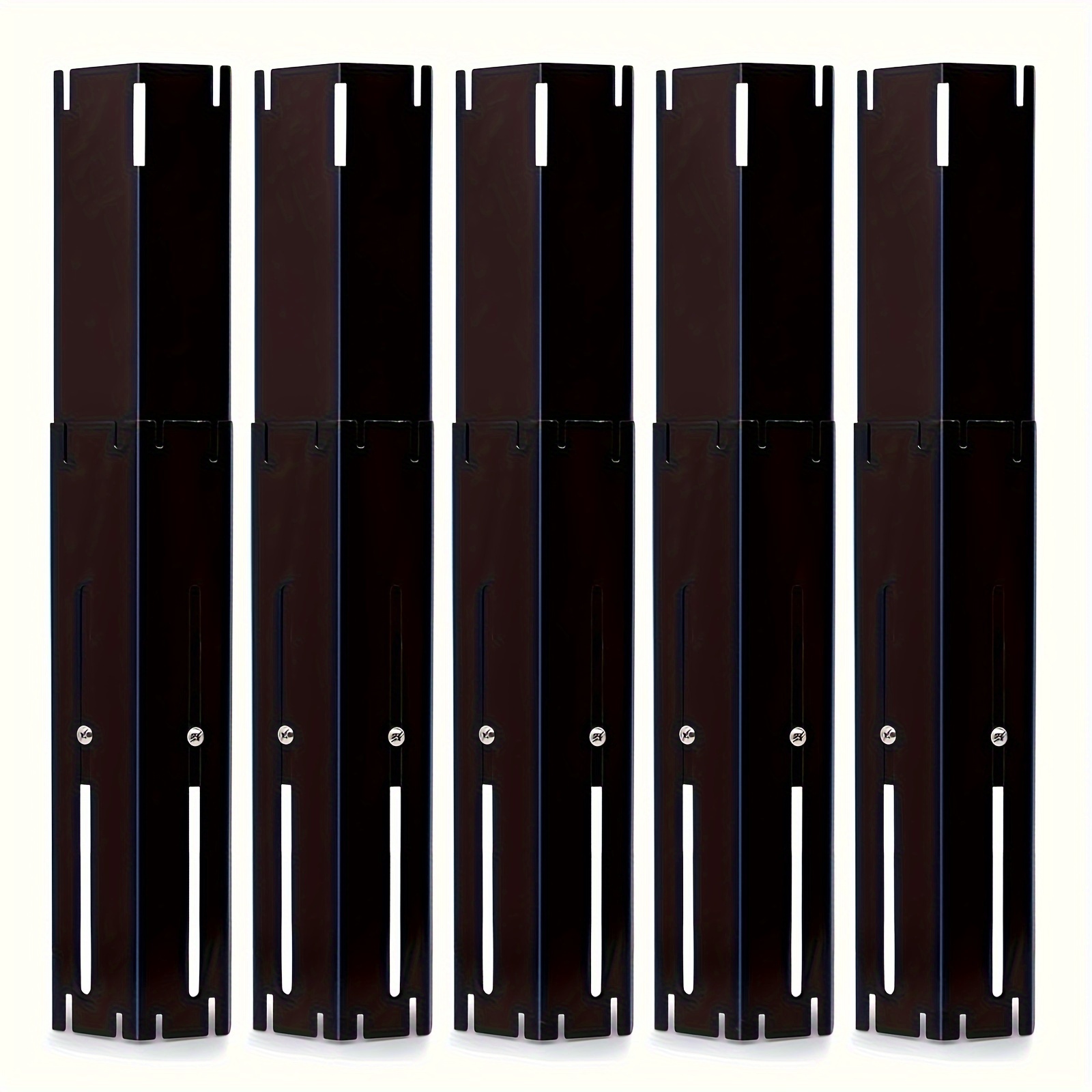 Universal Grill Heat Plates Heat Tents Heat Shields For Gas Grill, Adjustable Barbecue BBQ Grill Flame Tamers Burner Covers Heat Deflectors, Stainless Steel Gas Grill Replacement Parts, 5-Pack