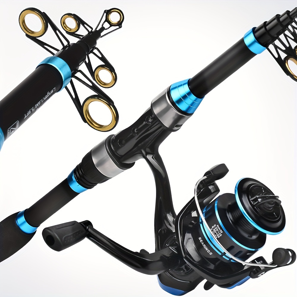 Proberos Fishing Pole Set Telescopic Fishing Rod Spinning - Temu