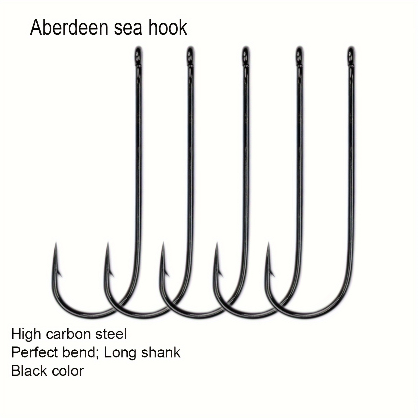 

Sports 50pcs Long Shank Fishing Hooks - High Carbon Steel, , Terminal Tackle - Saltwater Fishing