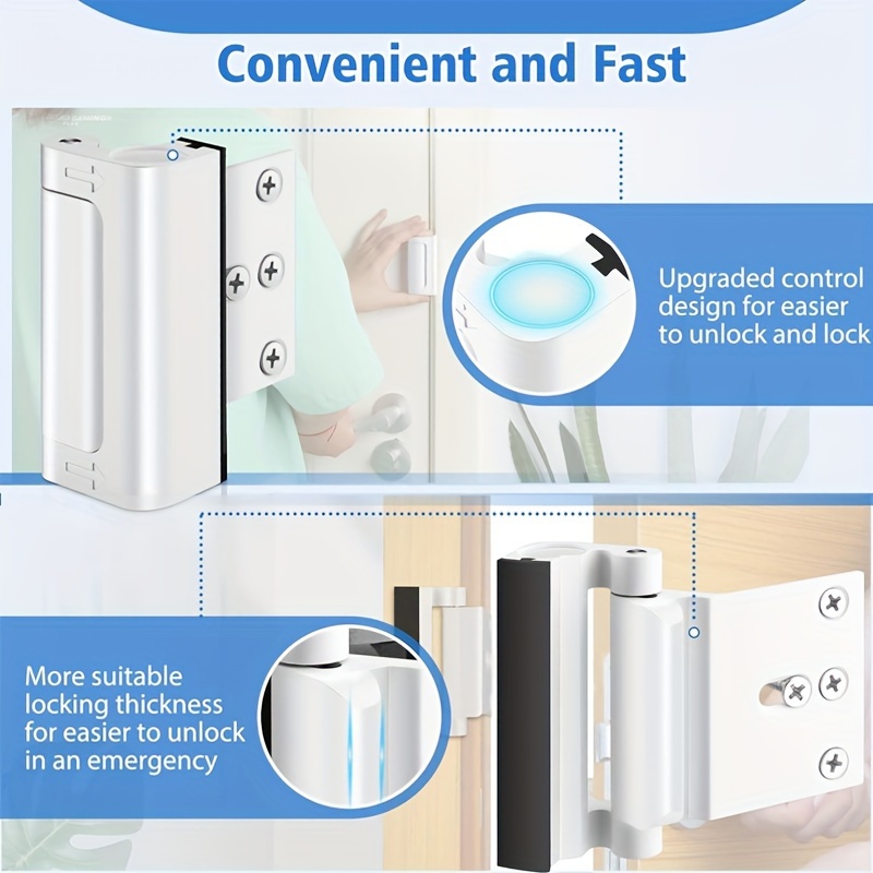 3pcs Upgrade Aluminum Alloy Door Lock
