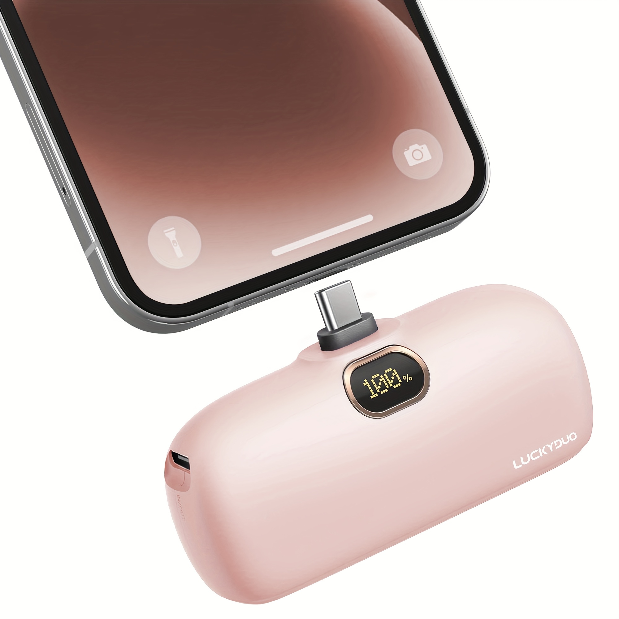 TEMU Mini 20w Usb-c Power Bank 5000mah Power Bank --compatible For Iphone 17/16/15/android/