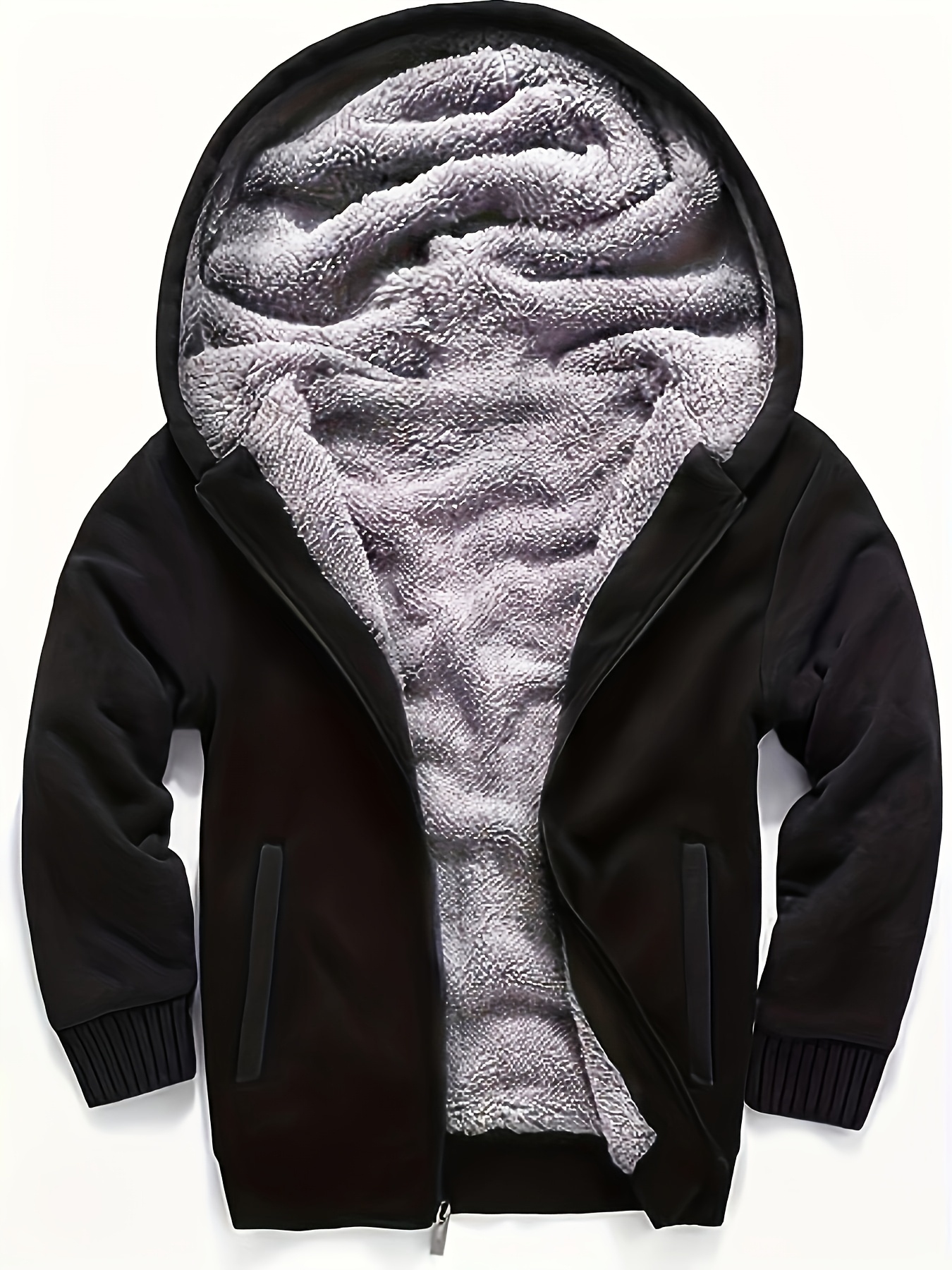 LLdress Sweat à Capuche Garçon Fleece Jacket Zippée Avec Doublure Polaire - Chaud Et Confortable
