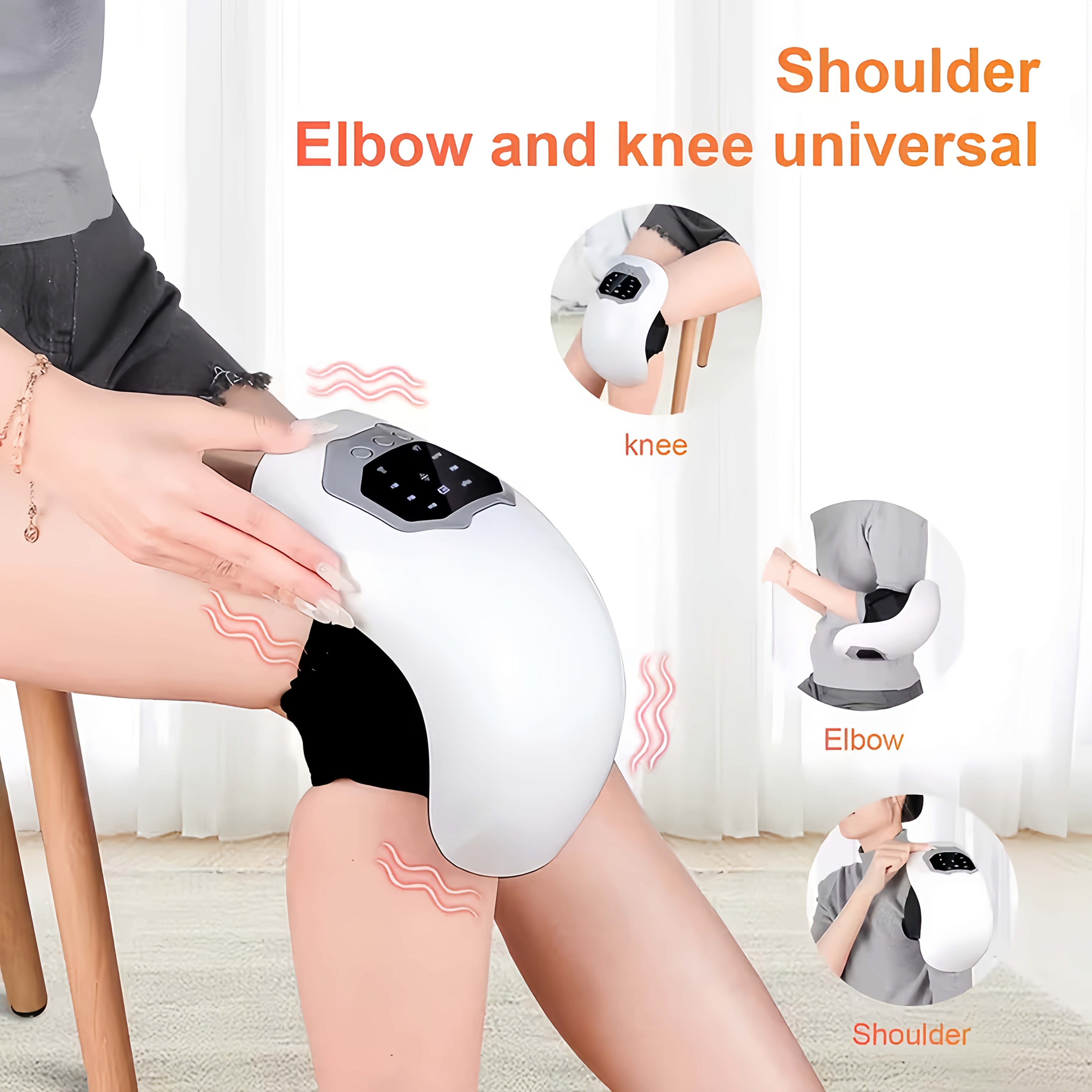 Adjustable Knee Electric Massager with Thermal Compression And Vibration, Suitable for The Elderly And Middle-aged Users, Providing Gentle Heat And Massage, Travel Home Gifts | Leg, Vibration Massager | Leg Massage Compressor | Calf Massager