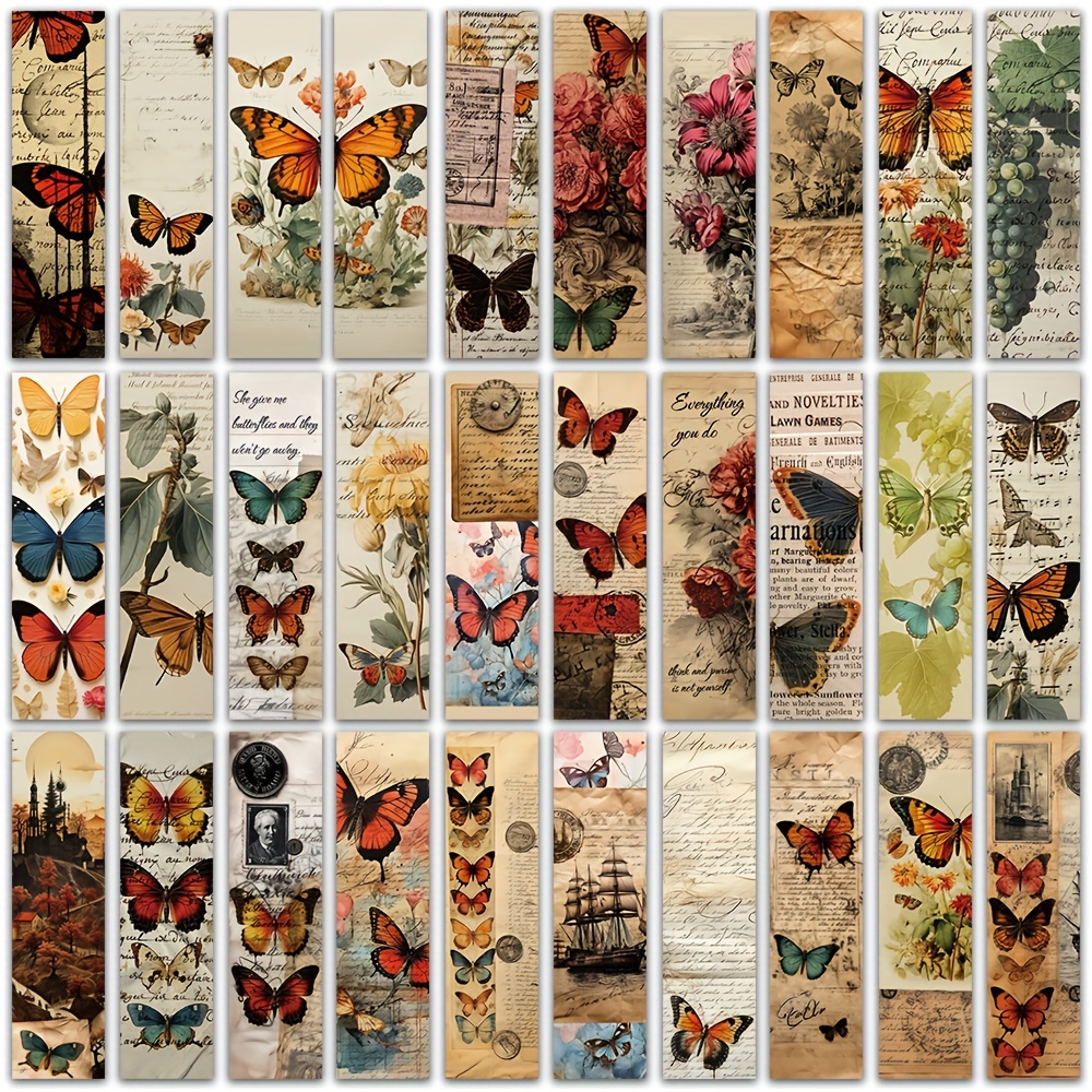 Image of 30pcs Vintage Bookmarks Classical Art Card Notes Diary Marks Reading Pages Book Marks Stationary Supplies Aesthetic Bookmarks