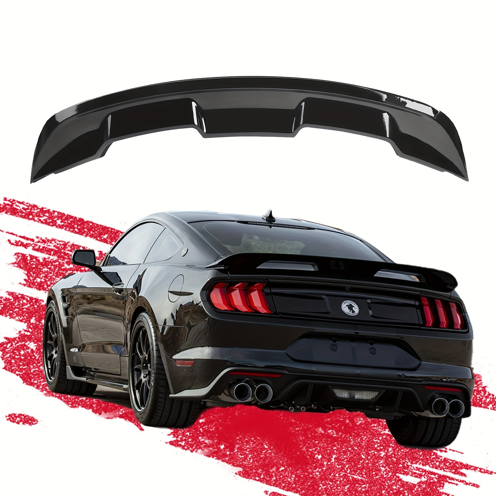 

Rear Spoiler For Rear Trunk Spoiler 2015 2016 2017 2018 2019 2020 2021 2022 2023 For Mustang Coupe 2dr For For Gt350 Style