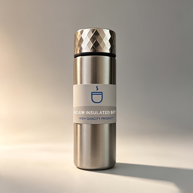 TEMU Stainless Steel Small Pocket Water Bottle, Office Insulated Tumbler, Portable Travel , Vacuum Insulated Cup, Suitable For Hot And Cold Drinks,