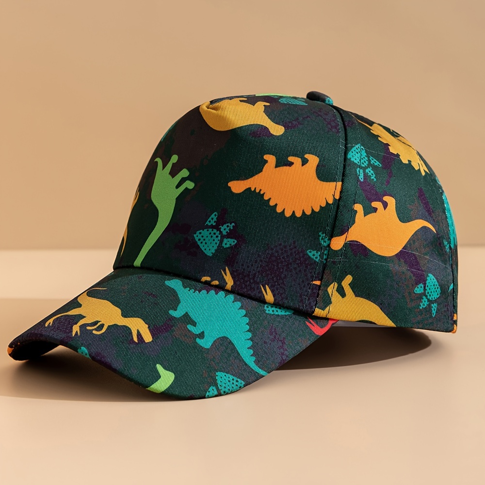 1pc 's Dinosaur Print Baseball Cap Suitable For Boys To With Holiday Back To School Suitable For Birthday Gifts
