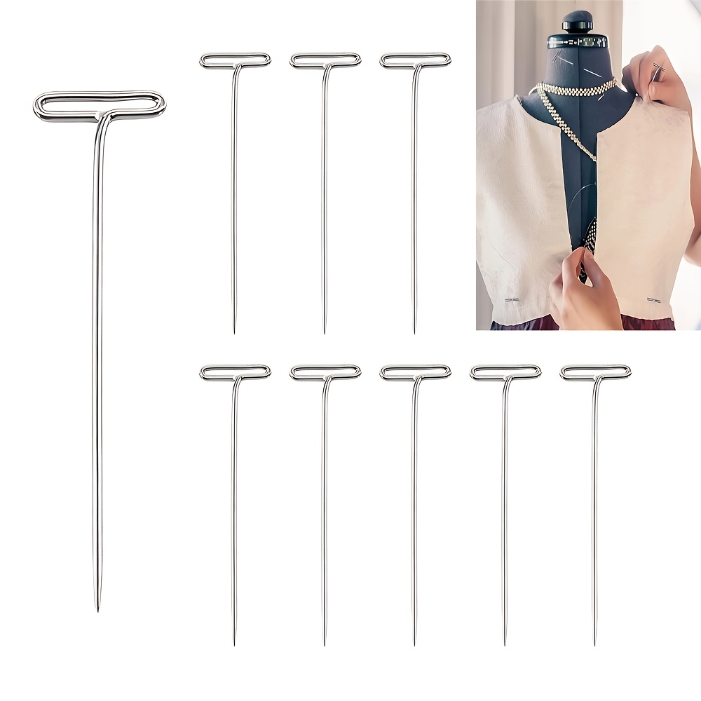 TEMU 65 Épingles en T de 2 pouces/51 mm pour tête de mannequin, blocage de tricot, fabrication de perruques et loisirs créatifs de DIY