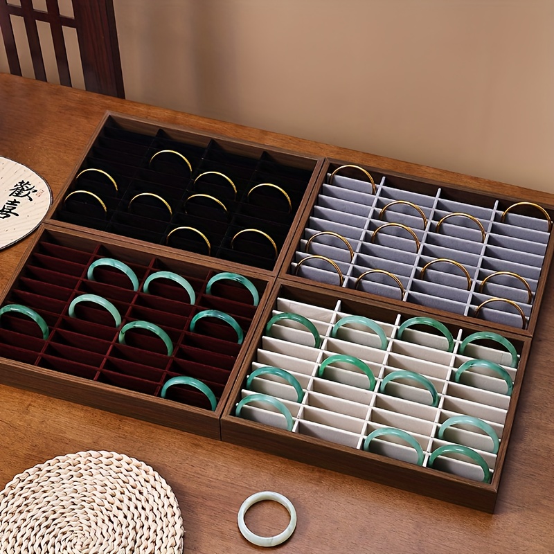 Luxury Walnut Jewelry Display Box - Large Capacity Organizer