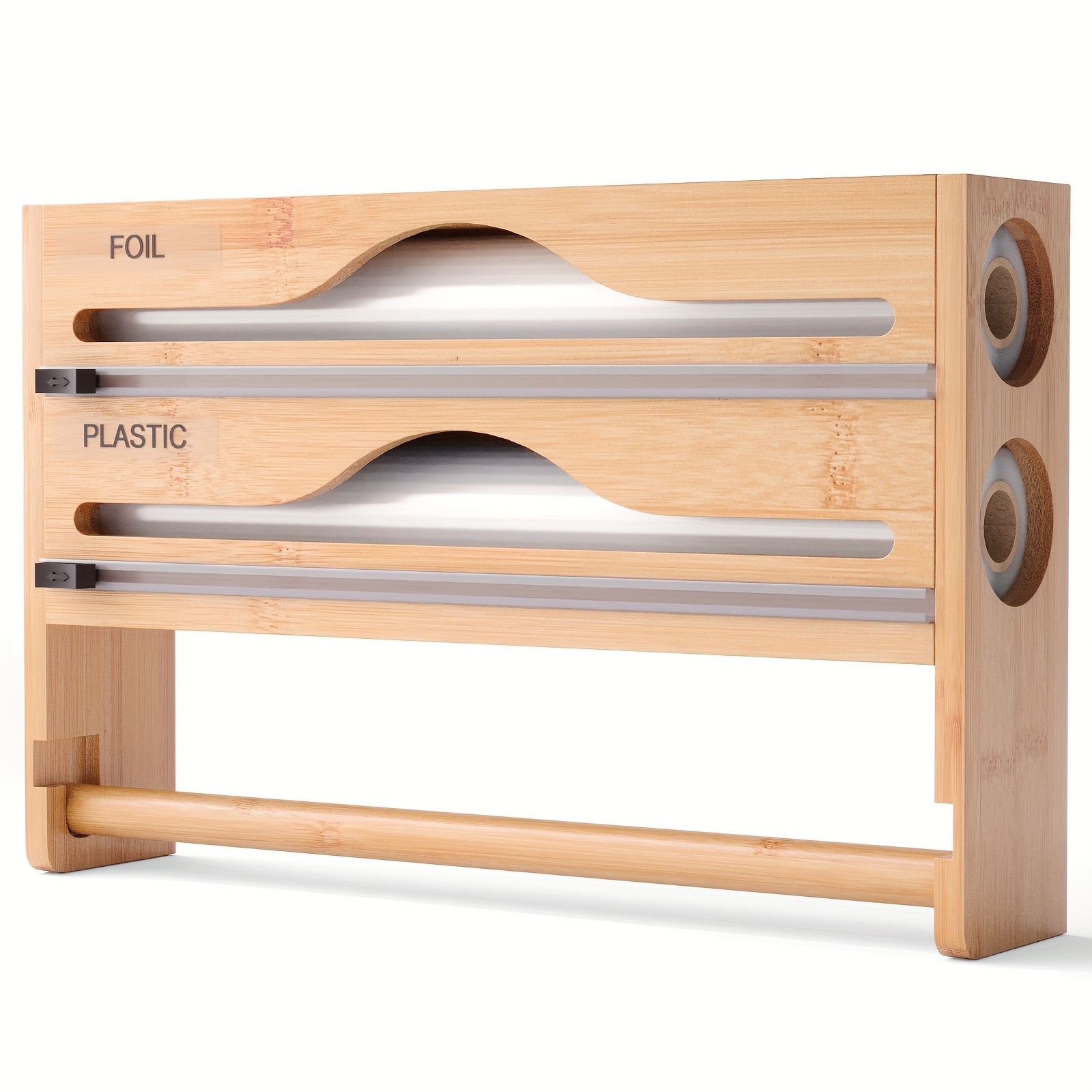 1 organizador de papel de aluminio y film plástico, soporte de pared para toallas de pa...
