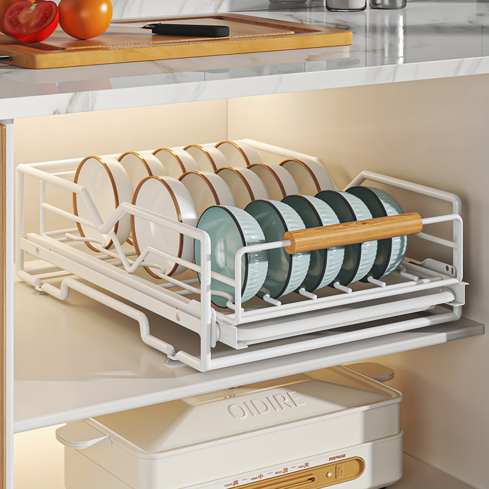 Drawer In Cabinet Dish Drying Rack Dish Drying Rack, Pull Out Dish