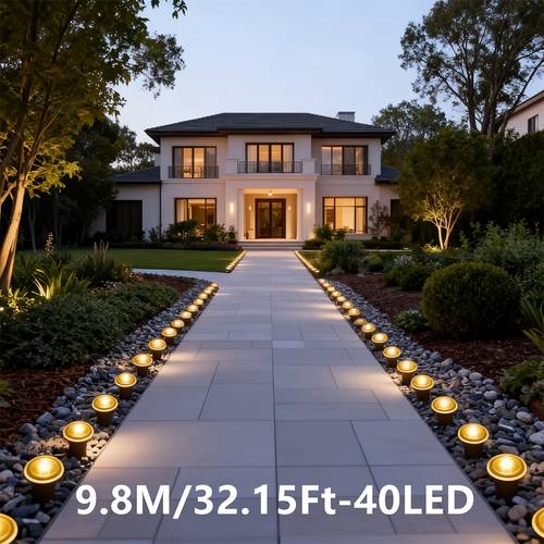 40 30 20 10pcs garden decor solar outdoor lawn way lights solar powered outdoor flat lights solar garden fairy light landscapes lighting ip54 for yards ways lawns trail wedding terrace mothers day decoration