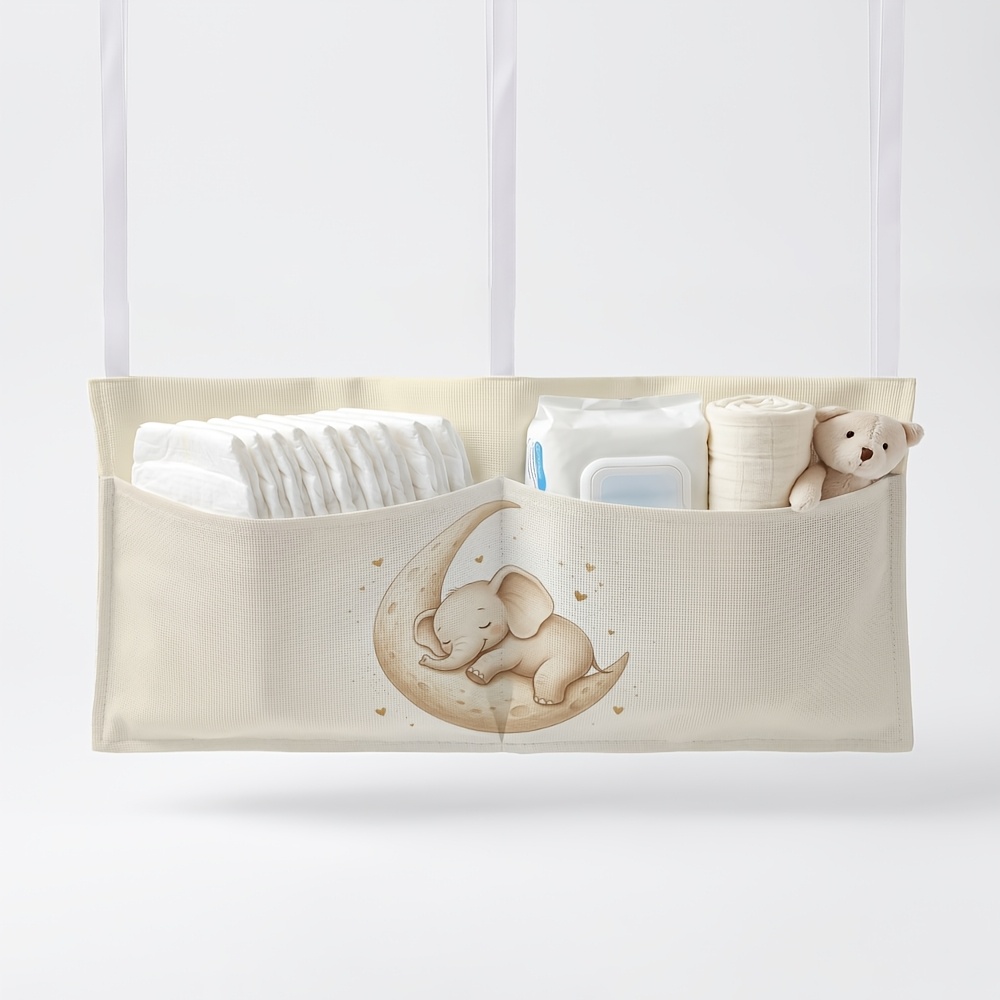 Minimalist Celestial Double Pockets Hanging Organizer for Strollers & Cribs