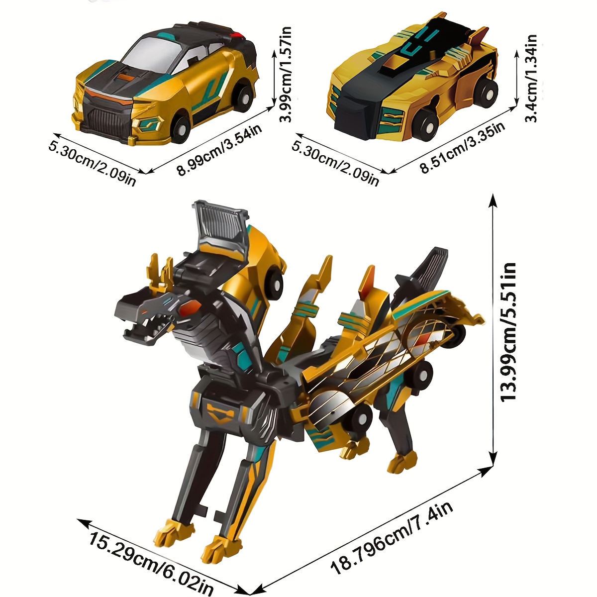 Dinosaur Crash And Transform Car Toy, a Transforming Car Toy with Collision And Transformation Functions, Suitable for Boys And Girls | Birthday, Christmas Party Gift (Golden) No Electricity Required 11 Dinosaur Crash And Transform Car Toy, a Transforming Car Toy with Collision And Transformation Functions, Suitable for Boys And Girls | Birthday, Christmas Party Gift (Golden) No Electricity Required