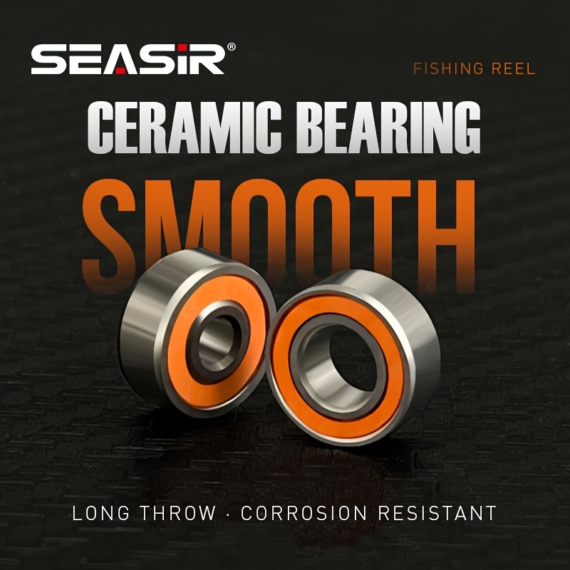 

Seasir High-performance Fishing Reel - Hybrid & Full Ceramic Bearings For Smooth Casting, Corrosion Resistant, 3x10x4mm & 5x10x4mm Sizes