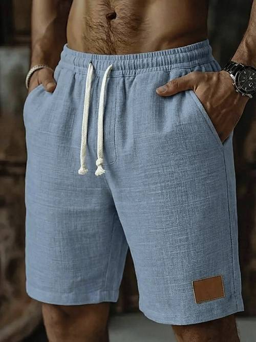 mens drawstring pocket summer shorts