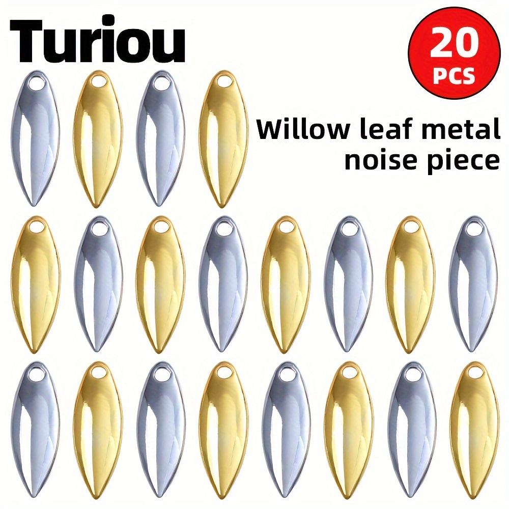 

20pcs Turiou Leaf Metal Noise Spoons, Stainless Steel Fishing Lures, Mixed Color, For Bass, Trout, , Catfish, Mackerel, Herring, , , , With Diy Leaf Spinner For Saltwater And Freshwater Fishing