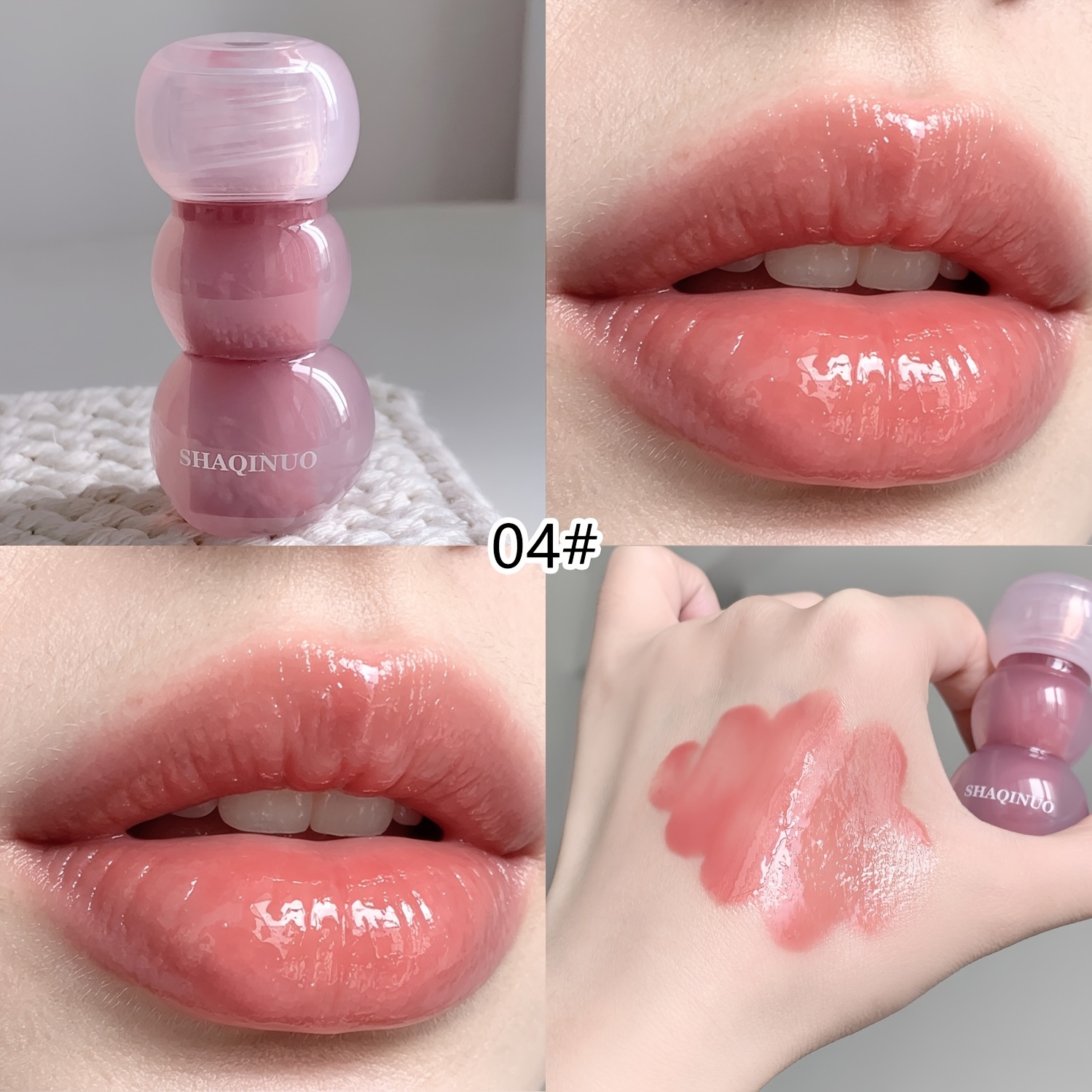 Clear Watery Lip Glaze for Moisturizing Mirror Finish