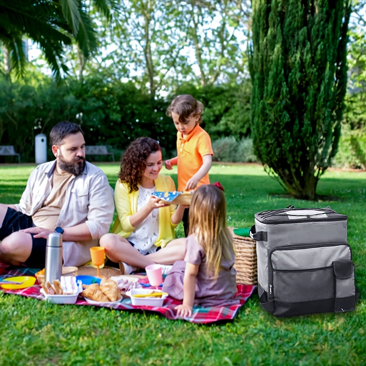 11.36gal Large Heavy-Duty Leakproof Insulated Cooler with All-Terrain Wheels - Extra Wide Opening, Side Pockets - Heavy-Duty Construction for Camping, Beach, Tailgating, Parties - Ideal Gift for Dad, Father's Day, Outdoor Adventures, Party Supplies, Sturdy Handle, Durable Build, Rolling Cart, Party Hosts