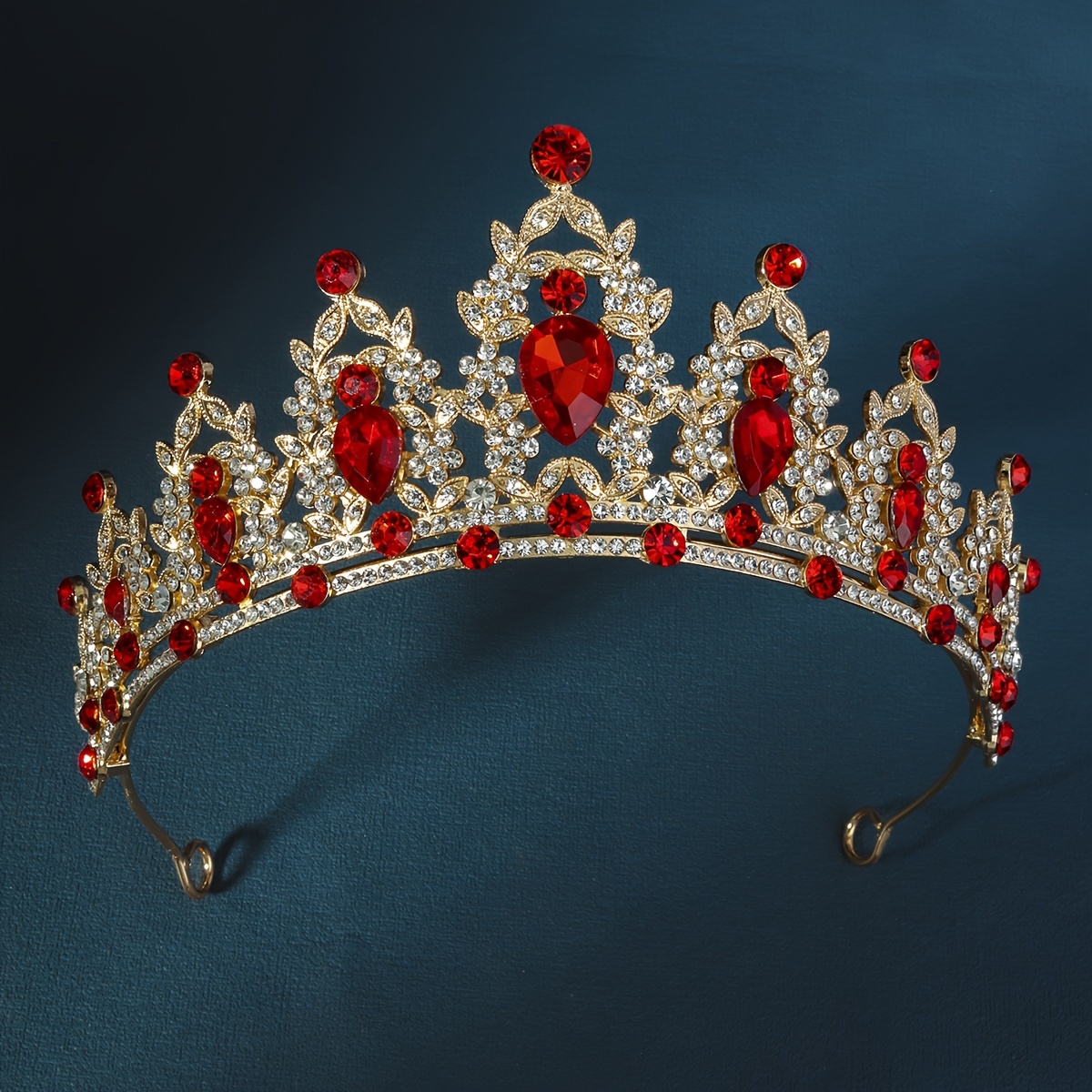 Tiara Barocca Con Cristalli Per Sposa, Corona Vintage Con Strass Scintillanti, Accessorio Capelli Per Matrimonio, Ballo, Halloween, Hemobllo