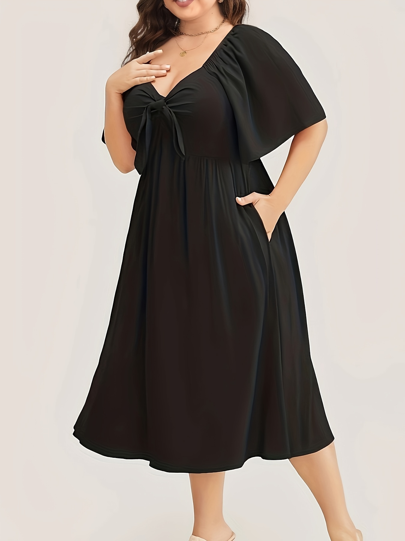 knotted casual dress Knotted Maxi Dress - Flower Printed Cotton
