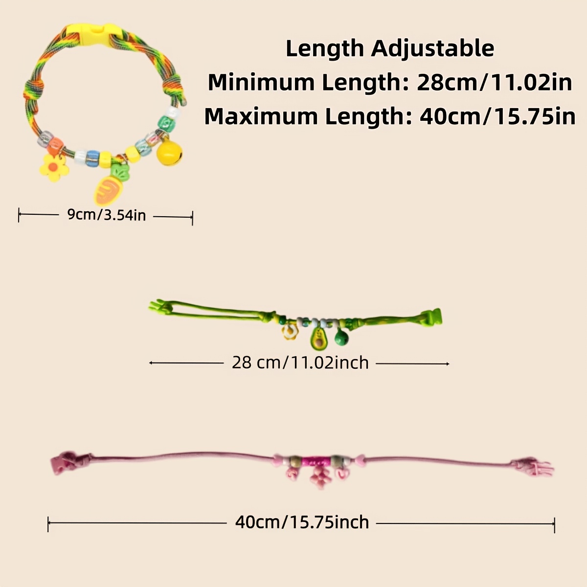 Cute Adjustable Cat Collar with Fruit Pendant