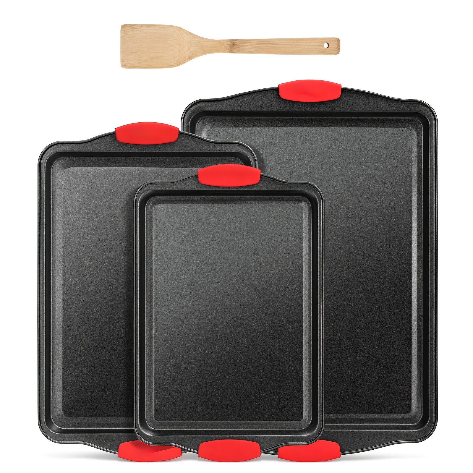 TEMU 1 Set Baking Sheet - Carbon Steel Baking Pans Set, Grilling Trays & Oven Accessories - Baking Tools & Kitchen Gadgets For Baking, Roasting &