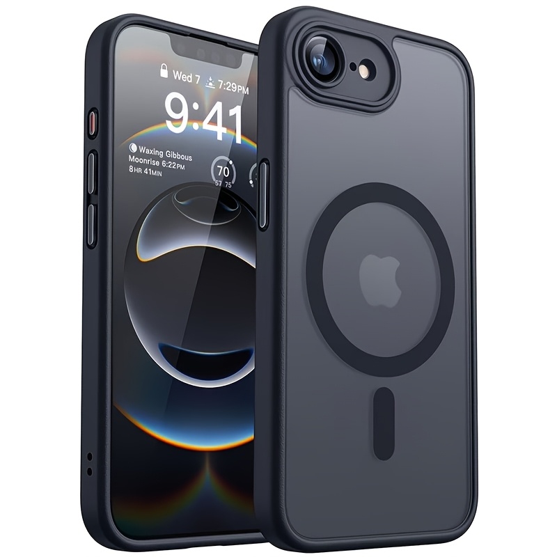 TEMU Coque de téléphone - Coque premium antichoc conçue pour iPhone 17E, avec une extrémité mate et compatible avec le chargement fil magnétique