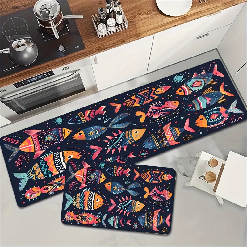 Abstract Fish Design Area Rug Gamer Room Carpet Kids Room - Temu