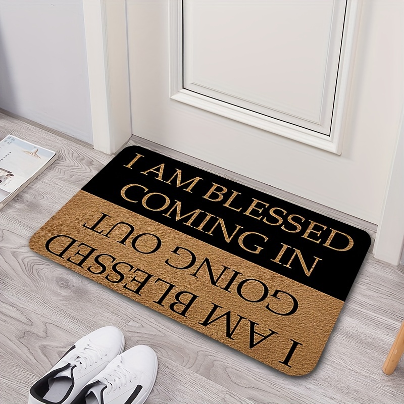   welcome door mat non slip absorbent entrance rug for home   farmhouse decor 24x16 inches details 6