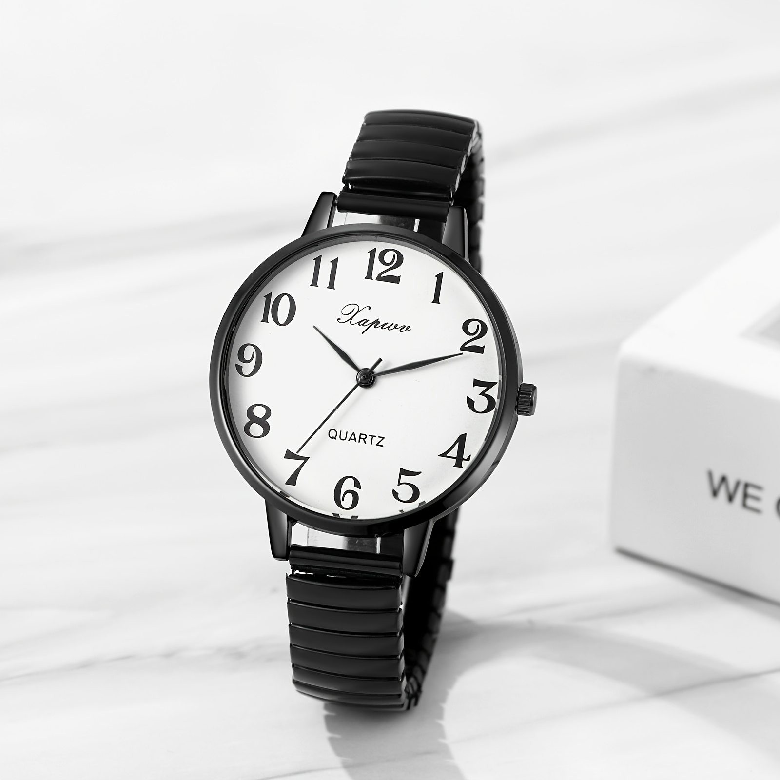Elastic With Large Dial: Clear Easy-to-read Digital Elastic Strap - Women's Quartz Watch