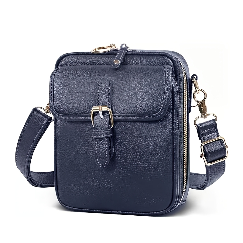 Women's Faux Leather Crossbody Bag, Multifunctional Large Capacity Purse