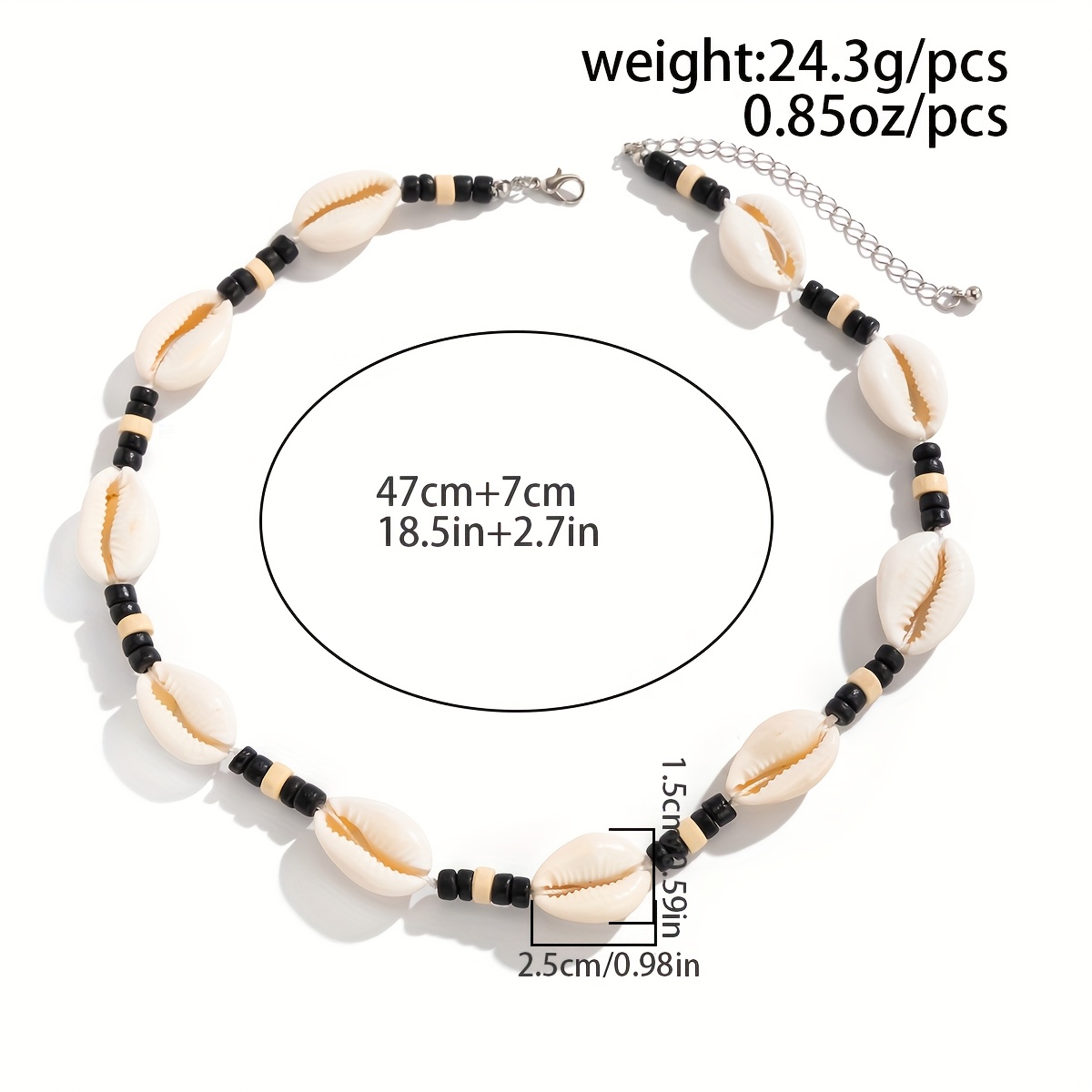 Adjustable Ocean Style Men's Shell Necklace