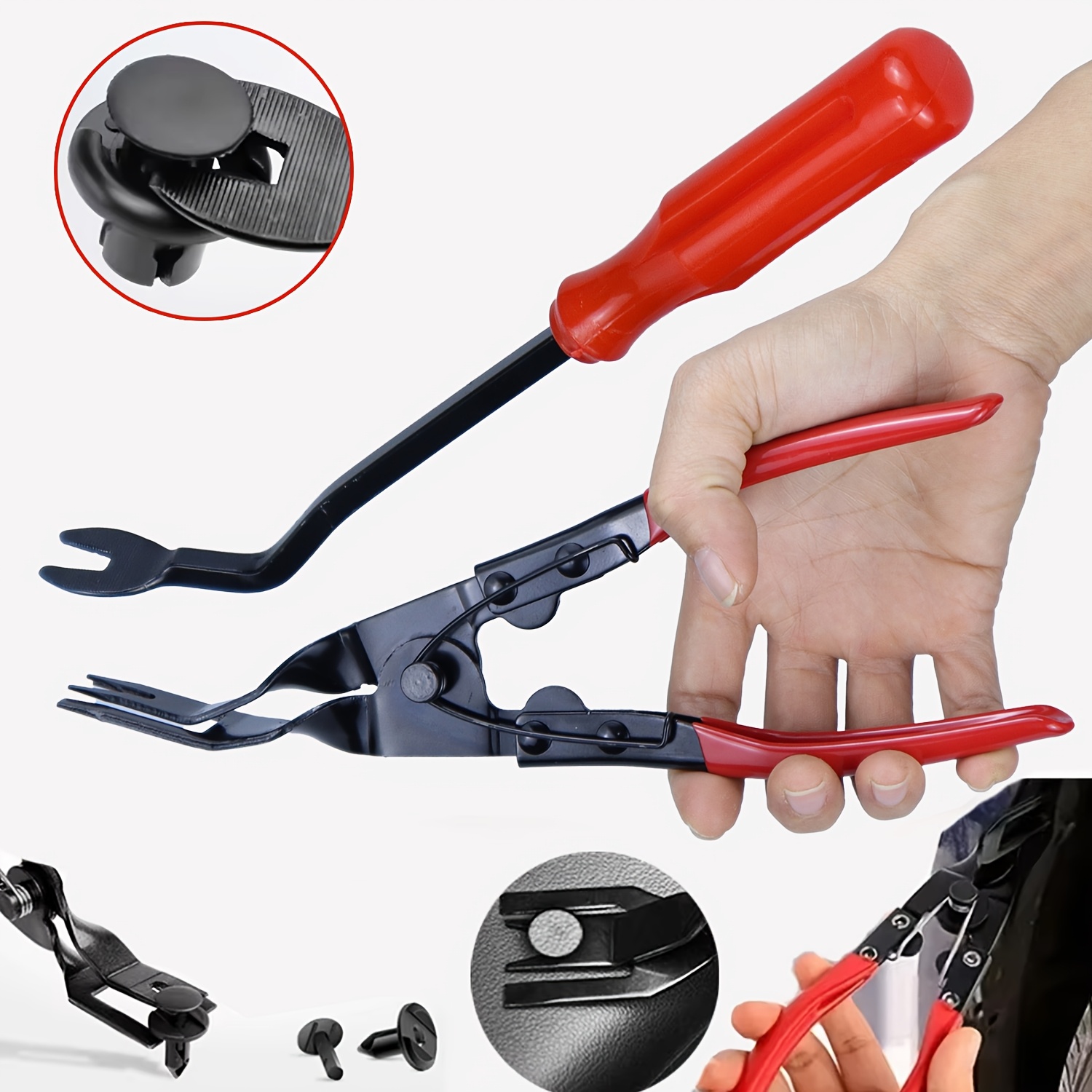 

Car Dash Upholstery Nail Puller Jaw Screwdriver Set Clip Pliers Dashboards Interior Removal Installation Tool