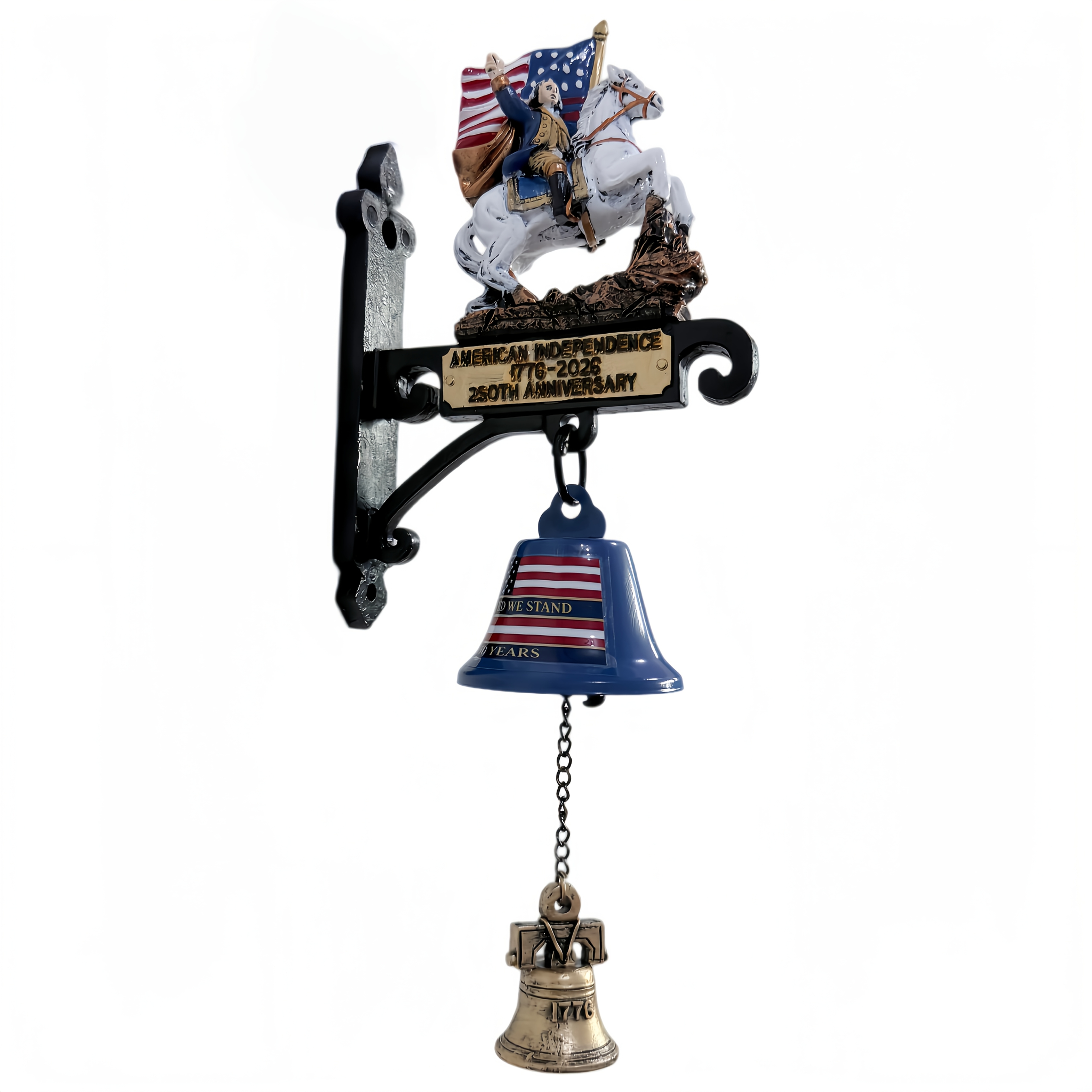 Image of Commemorating The 250th Anniversary Of Of The United States, This Wall Bell Adds A Vintage Touch To Any Wall. It Can Serve As A Decorative Element At The Entrance Of A Home, Shop, Or Office