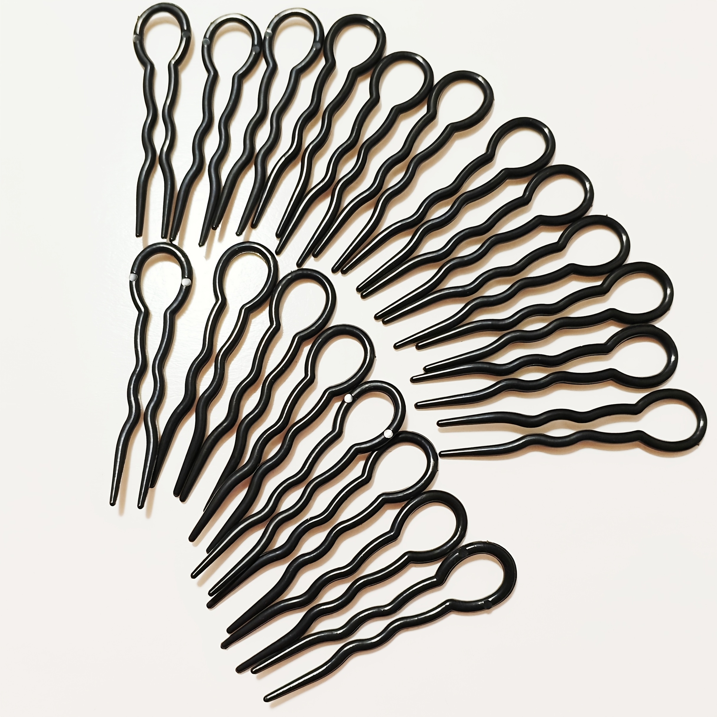 E-shop 30er- oder 20er-Pack, U-förmige Haarspange für Damen, schwarze Haarnadel, Frisur-Styling-Haarglättung, einfache Bedienung, geeignet für den