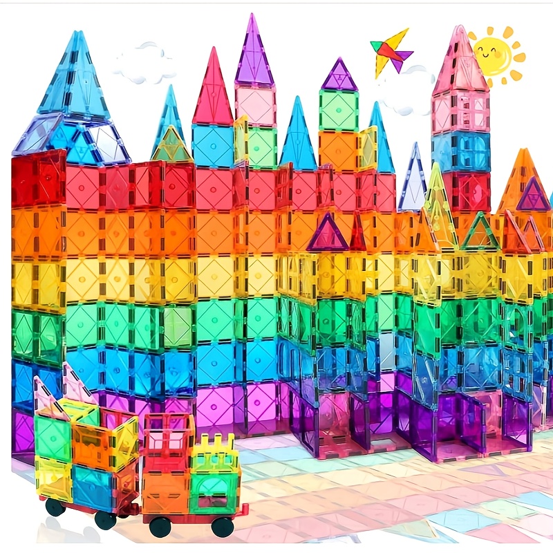 45/70/110 قطعة من كتل البناء المغناطيسية - ألعاب تعليمية diy stem مع أرقام وأشكال، طوب   متشابك للأطفال من عمر 3+ (الأولاد والبنات)، أنشطة بناء بين الوالدين والطفل، هدايا عيد الميلاد والعودة إلى المدرسة، وقت لعب إبداعي، مجموعة لعب للأطفال الزاهية، مجموعة لعب للأطفال متينة