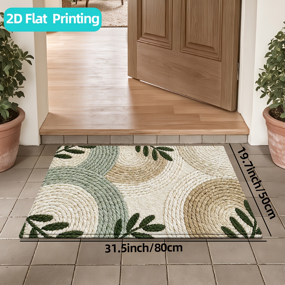 E-shop Türmatte, Türteppich, 2D Flachdruck, einfacher Türteppich, strapazierfähige Outdoor-Fußmatte, Haustürteppich, flaches, rutschfestes Türteppich