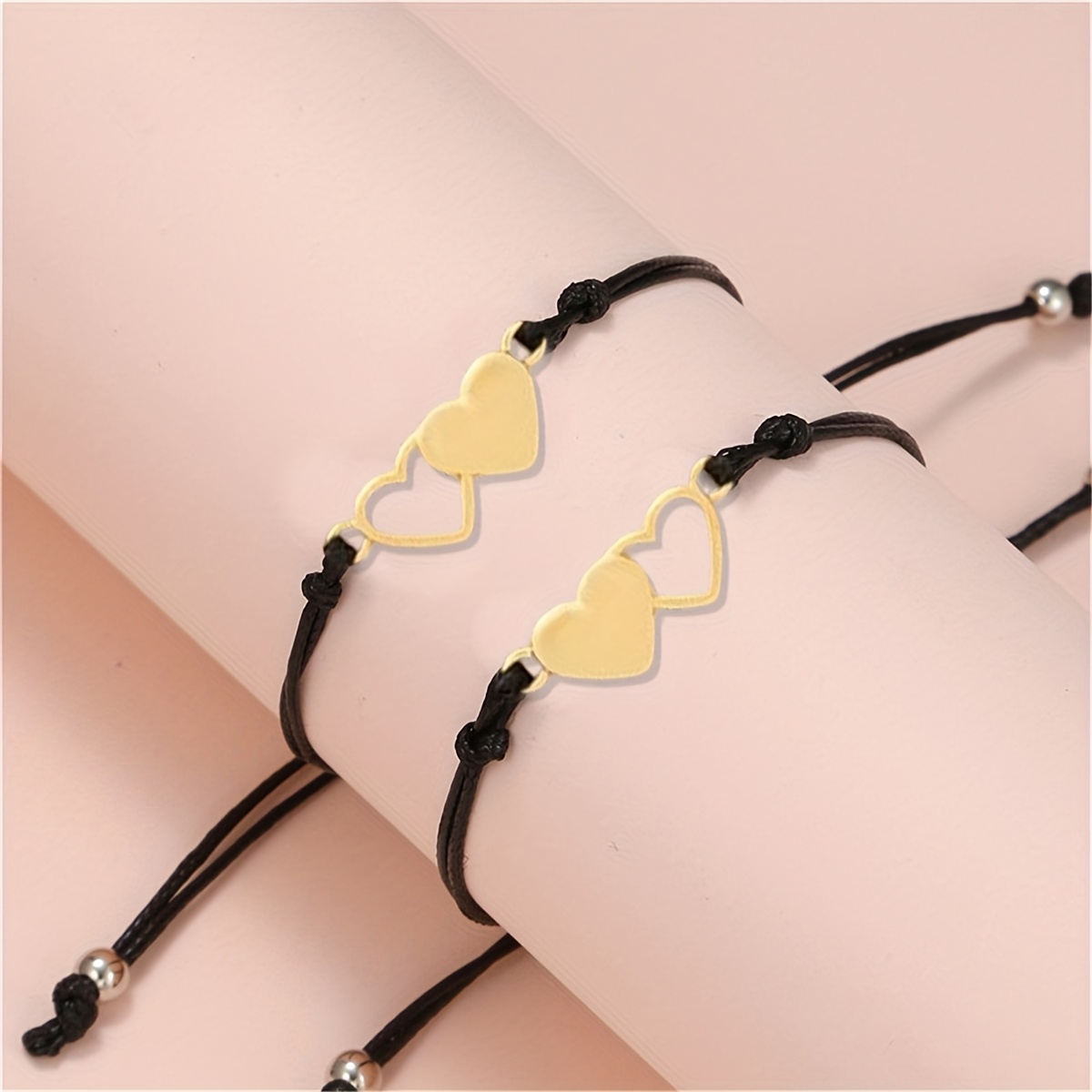 2/3/4 friendship bracelet heart charm bff s ladies bracelets