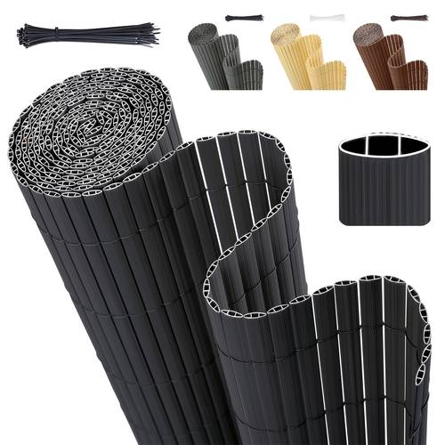 pvc garden screening reinforced durable privacy fence screen for balcony terrace weatherproof plastic slat fencing with cable ties uv resistant outdoor windbreak