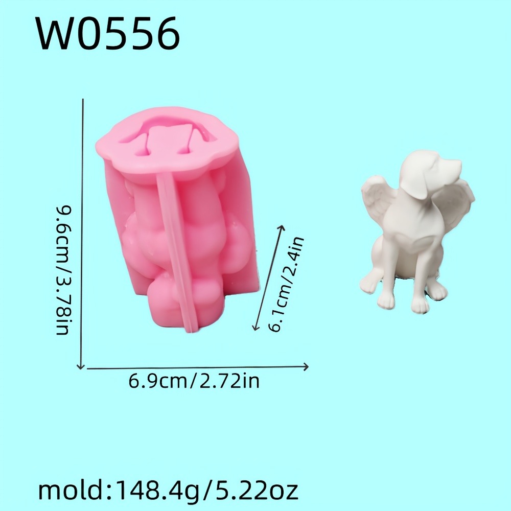 Image of Resin Casting Moldsangel Dog 3d Decorative Silicone Mold Diy Candle Silicone Mold Gypsum Decorative Silicone Mold Home Decoration Epoxy Resin Mold W0556