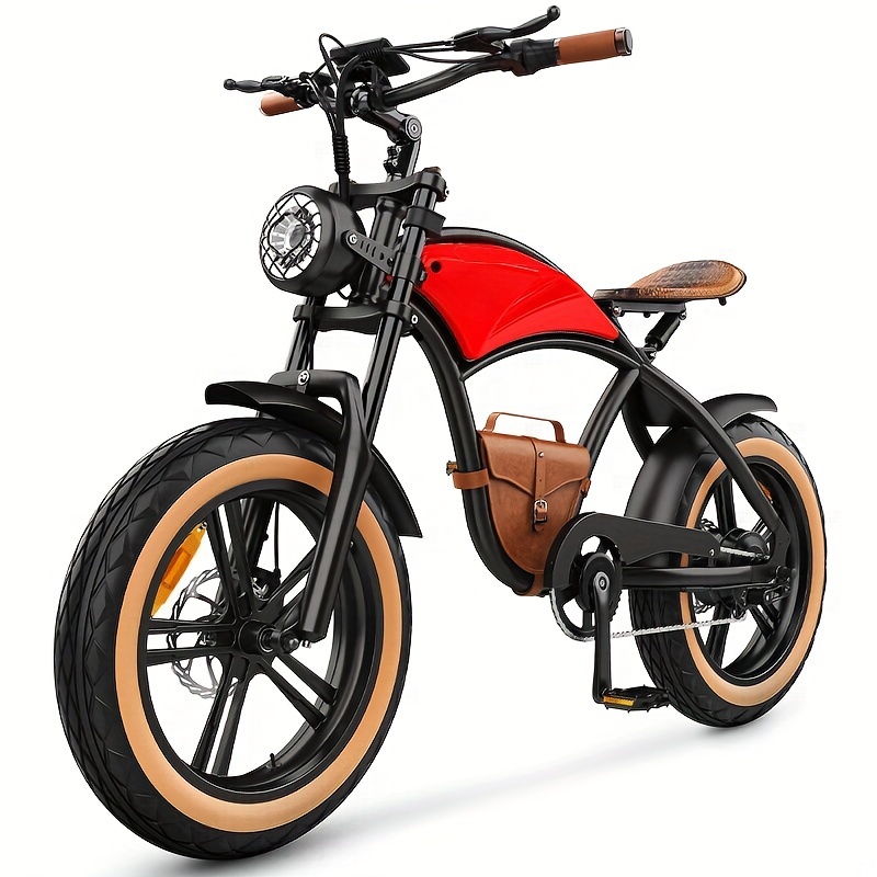 electric bike for adult 48v 13ah battery 20 4fat tires double brake bike 35miles max range 20mph max speed off road 750w power motor electric bicycle details 2