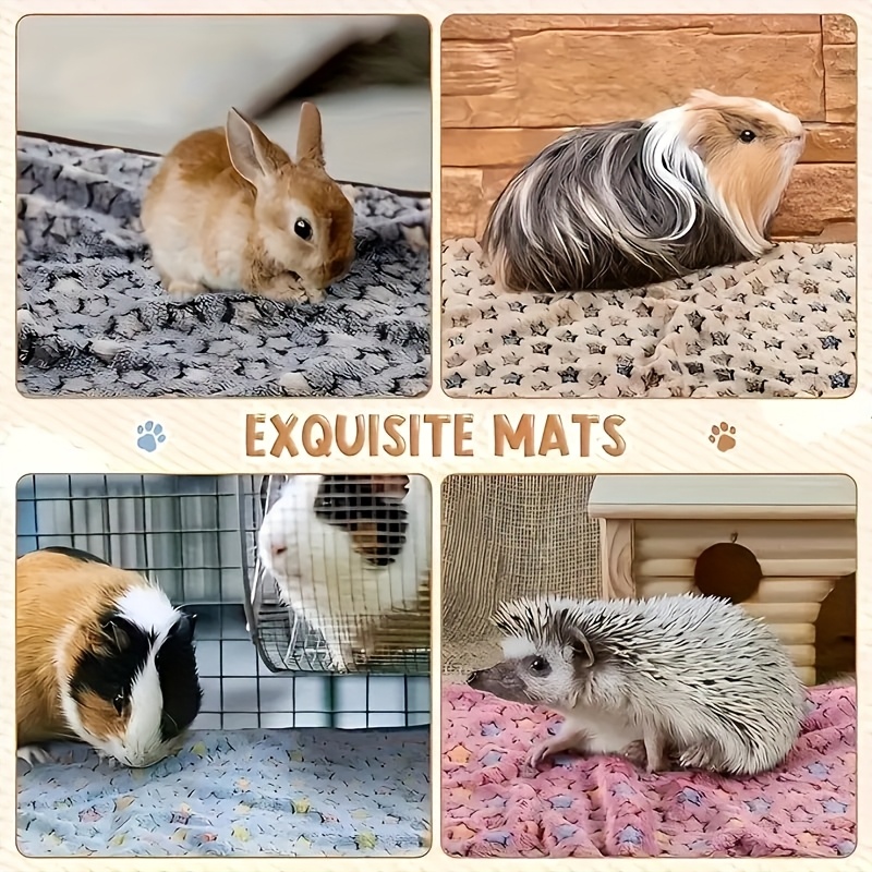 8-Pack Soft Nesting Mat for Small Pets, Star Pattern