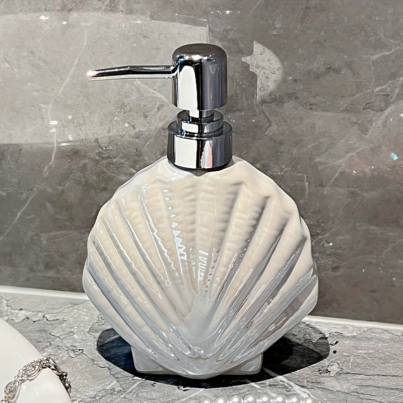 The Ins Creative Pearlescent Glossy Shell Ceramic Lotion Bottle Combines Practicality And Aesthetic . Suitable For The Kitchen And Bathroom And Is A Great Daily Home Item