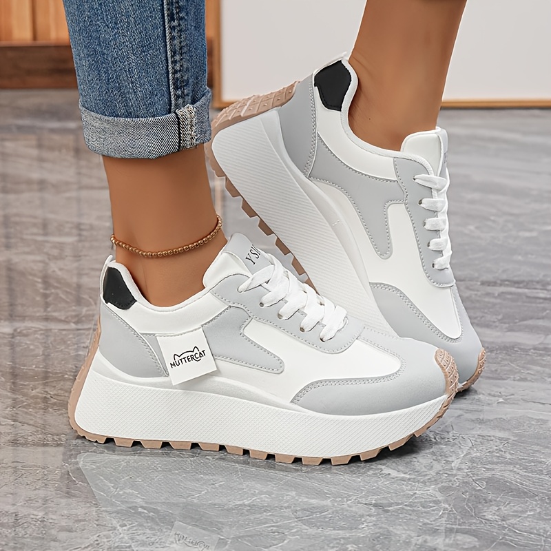 TEMU Baskets décontractées pour femme, chaussures toutes saisons, chaussures de course, polyvalentes, confortables, simples, chaussures d'étudiante,