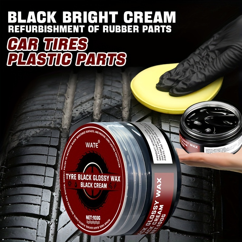 

quick Fix" 3.52oz/100g, Car Tire Retread Coating Paste, Interior Brightening Care Paste, Repair Plastic Whitening And Scratches, With Sponge
