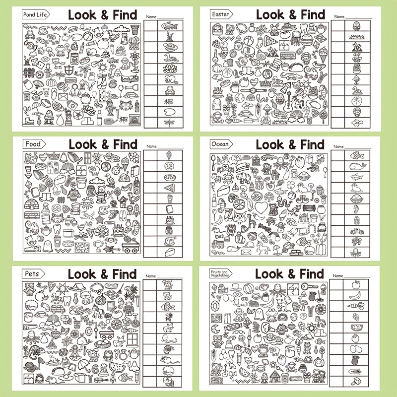 Interactive Hidden Objects Book, "Look And Find" Coloring Book