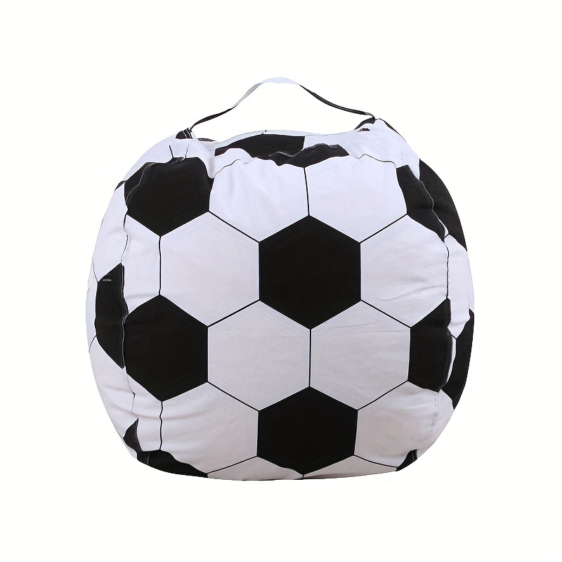 1pc large soccer ball bean bag chair cover with stuffed sloth plush toy polyester foldable hand washable multipurpose room decor for teen boys no electricity or battery needed details 9