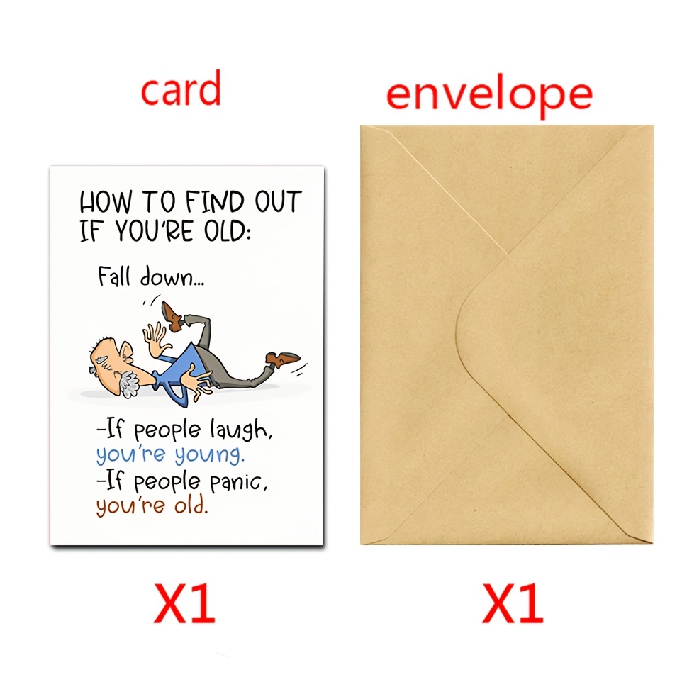TEMU 1pc With Envelope, Funny Birthday Card For Grandpa, Birthday Card, Aging Birthday Card For , Humorous Senior Gift Card, Funny Aging Birthday